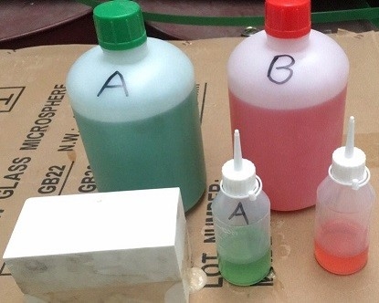 Hochfestes schnelles Epoxidharz, das grünes klebendes Paket der Satz-2kg modelliert